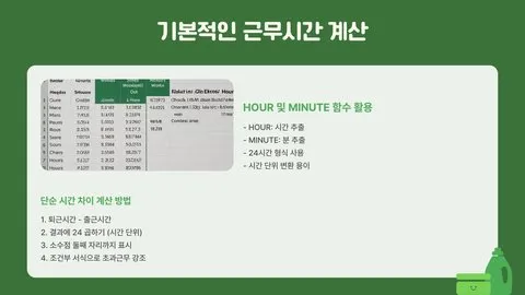 엑셀 시간 계산 이미지 7