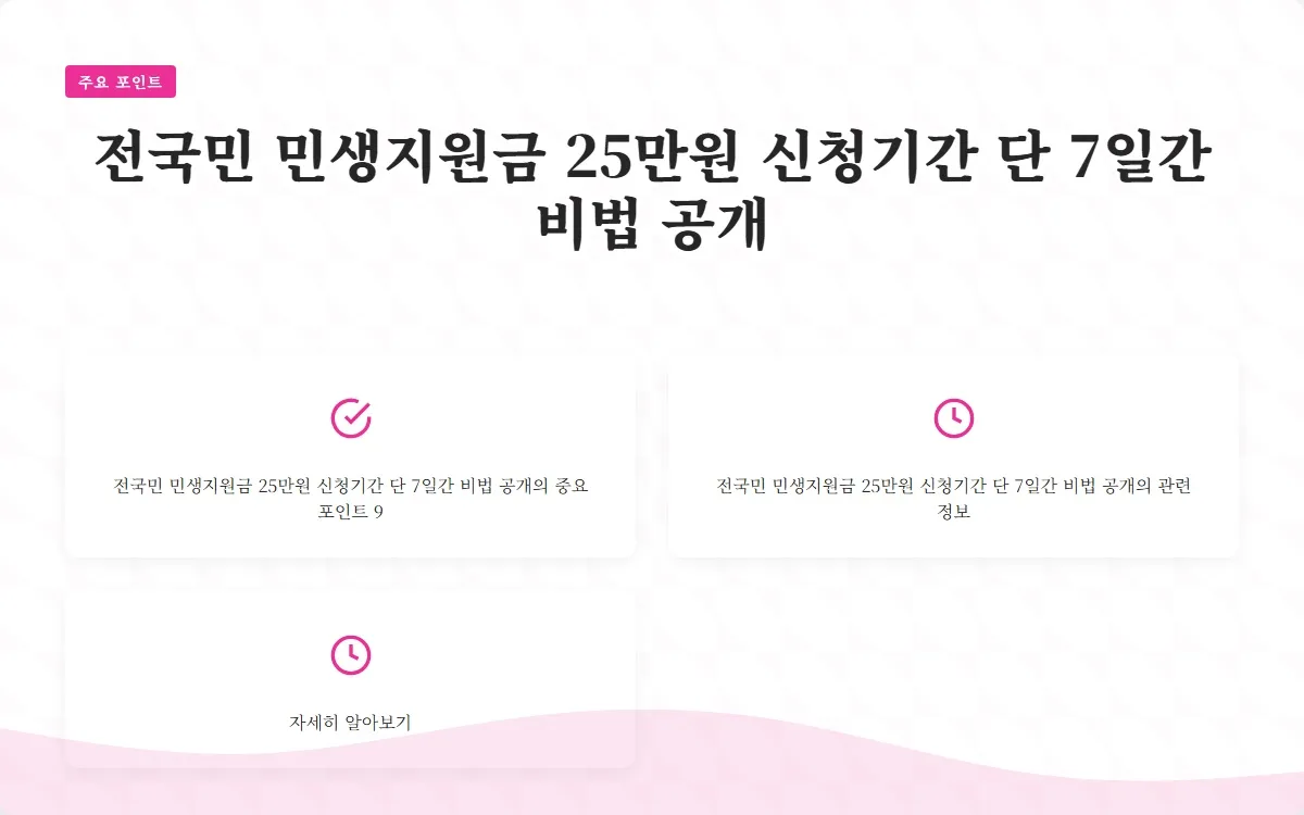 전국민 민생지원금 25만원 신청기간 이미지 2