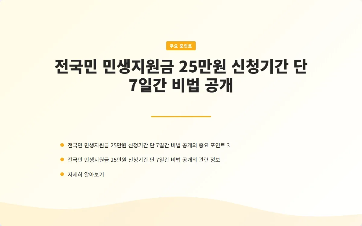 전국민 민생지원금 25만원 신청기간 이미지 5
