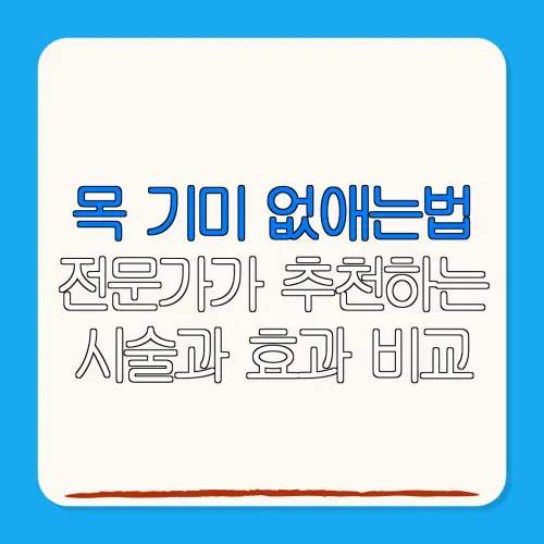 목 기미 없애는법전문가가 추천하는시술과 효과 비교